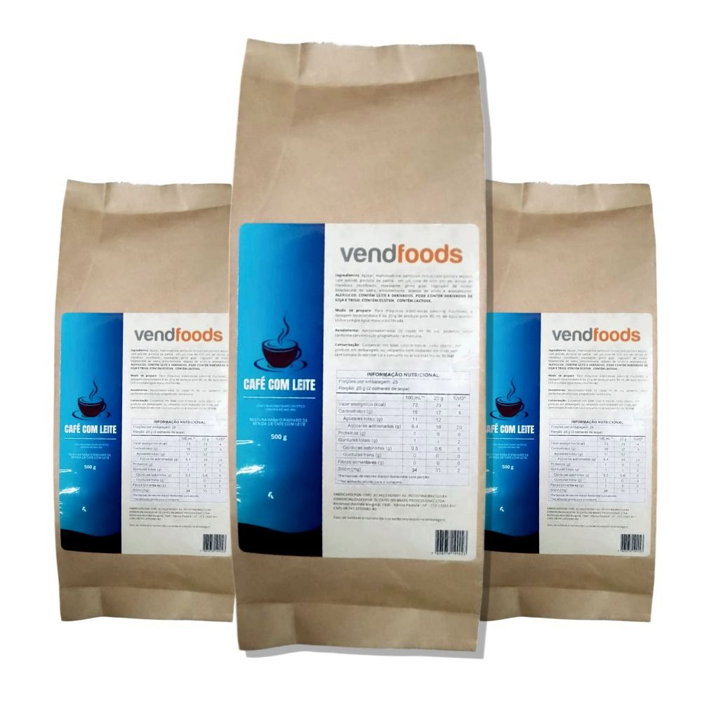 Café com Leite Vendfoods 500g